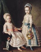 Portrait of Two Sisters Carl Ludwig Christinec